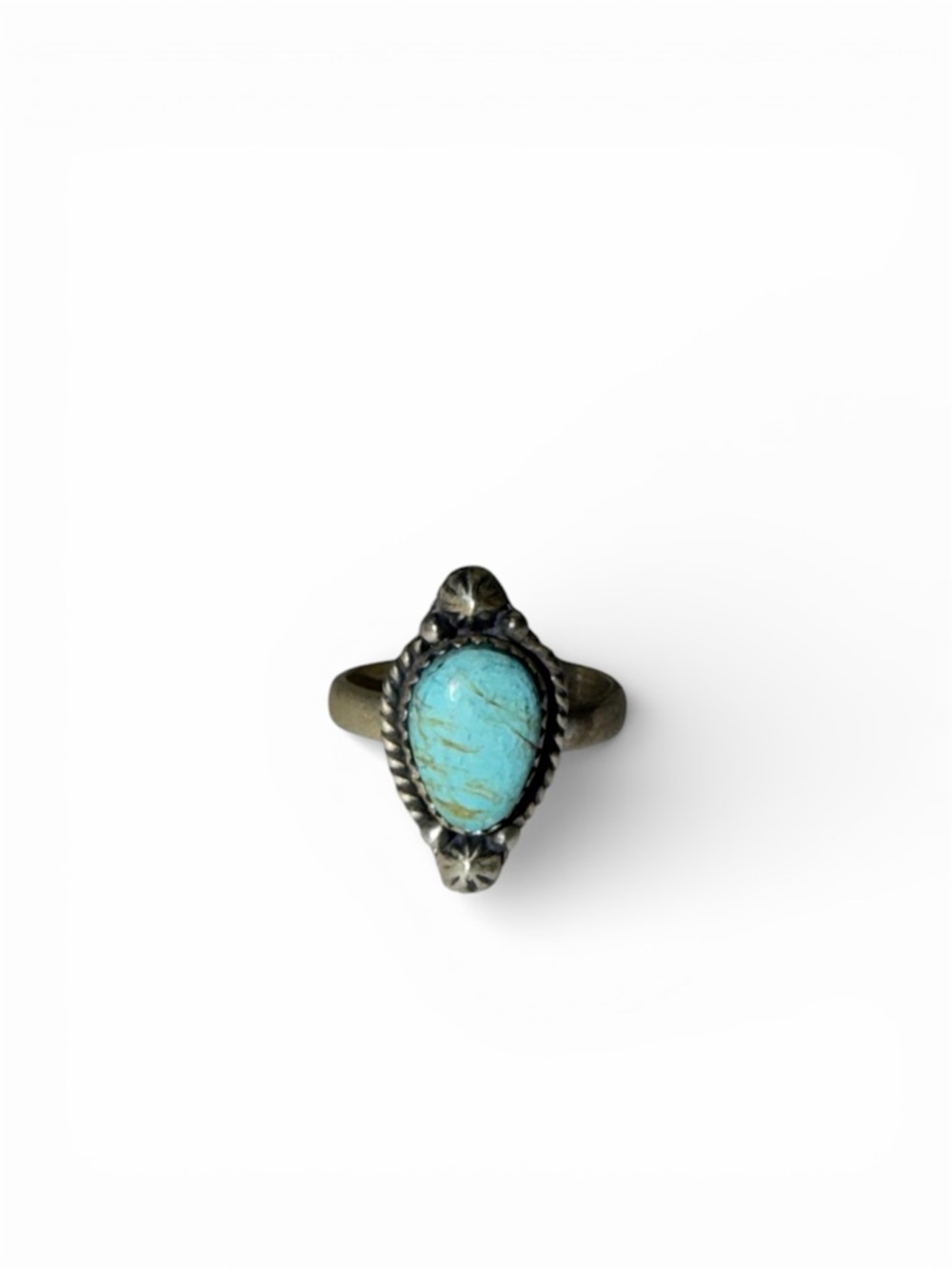 Number 8 Turquoise Adjustable Ring